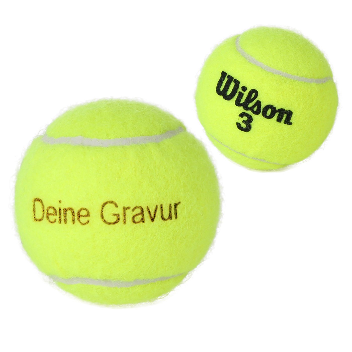 Tennisball Gravur 4 Tennisbälle mit Wunschgravur selbst gestalten